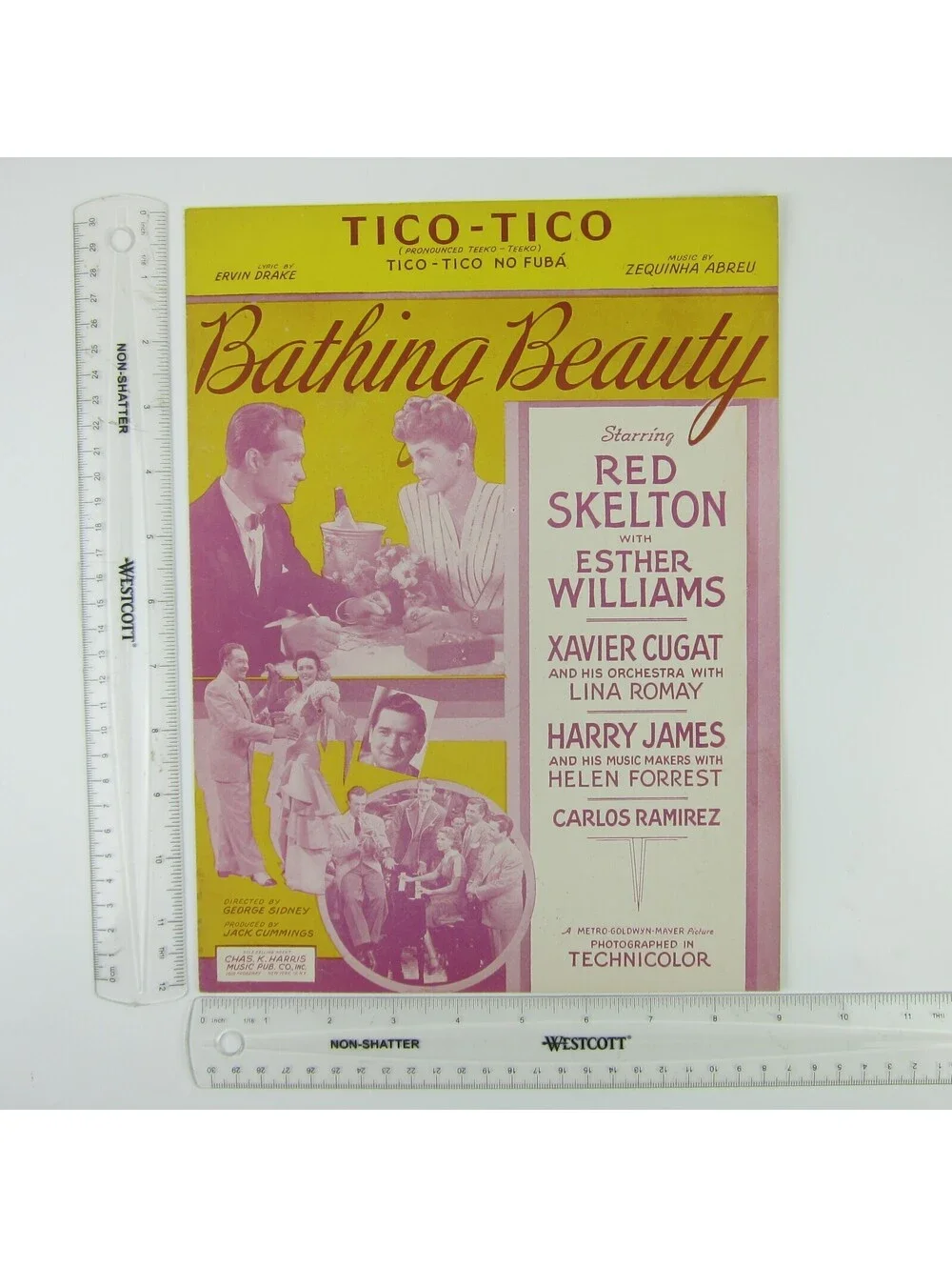 Sheet Music Tico - Tico Bathing Beauty Red Skelton Esther Williams Vintage 1943